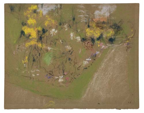 Appraisal: DOUARD VUILLARD Jardin du clos C zanne Pastels on tan