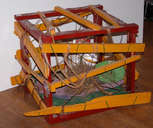 Appraisal: Artist Marcoux Janet possibly Title Two Untitled Assemblage Sculptures Date