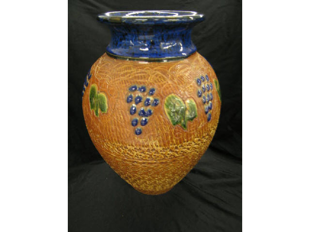 Appraisal: Rockhouse Pottery Vase grape vine trim