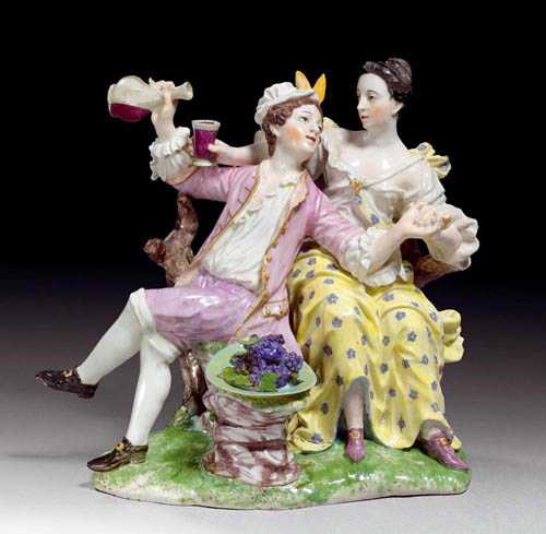 Appraisal: PORCELAIN GROUP 'AUTUMN' Strassburg second half of the th century