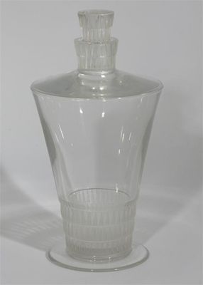 Appraisal: Jaffa' a Lalique clear and frosted glass decanter and stopper