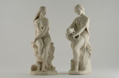 Appraisal: Two Minton Parian figures one of Miranda after a model