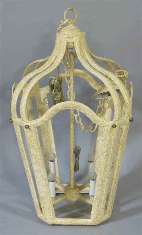 Appraisal: REGENCY STYLE LARGE HALL LANTERN The frame with openwork scrolling