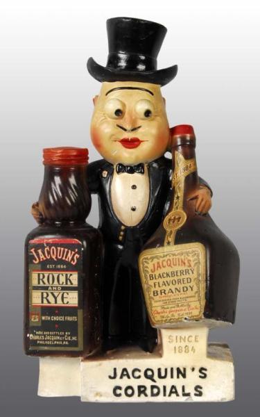 Appraisal: Jacquin's Whiskey Figural Sign Description Chalkware Minor nicks mainly to