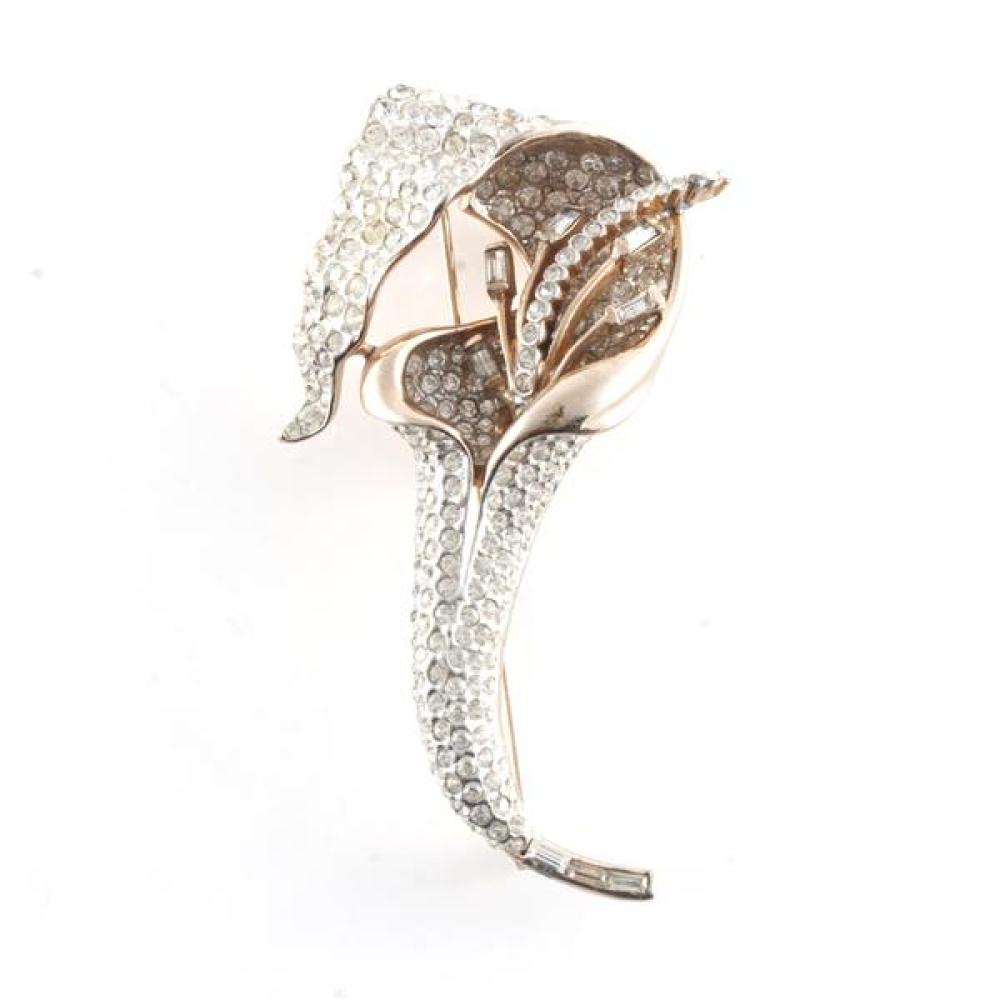 Appraisal: REJA PAVE SET DIAMANTE AND PAVE RHINESTONE CALLA LILY FLORAL