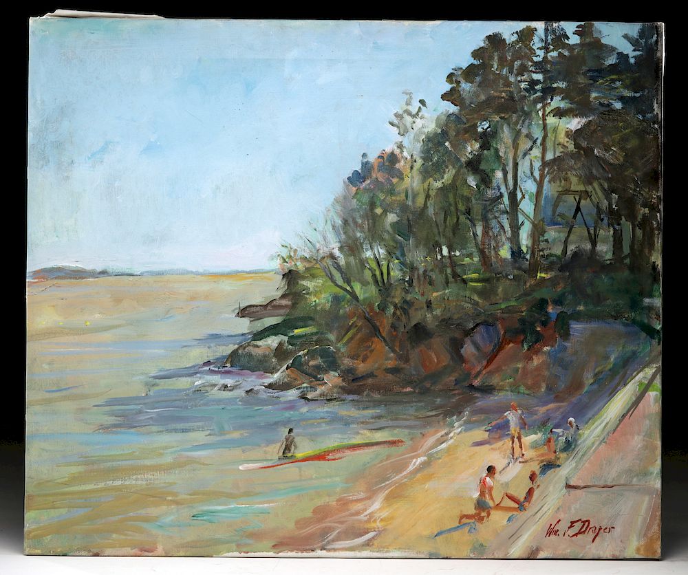 Appraisal: Signed William Draper Painting - Beach Scene William Franklin Draper