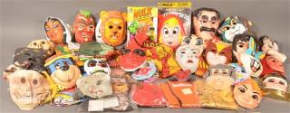 Appraisal: Group of Halloween Masks and Costumes