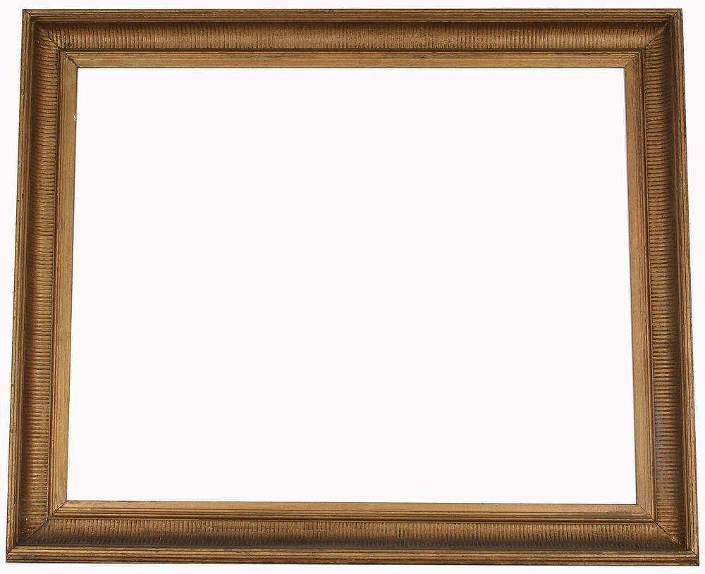 Appraisal: Antique American School Fluted Cove Frame Antique American School Fluted