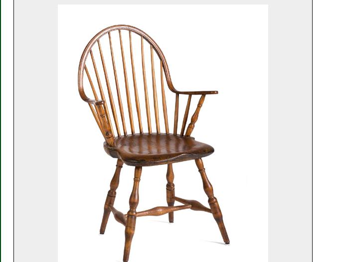 Appraisal: NEW ENGLAND CONTINUOUS WINDSOR ARMCHAIR WITH SADDLE SEAT