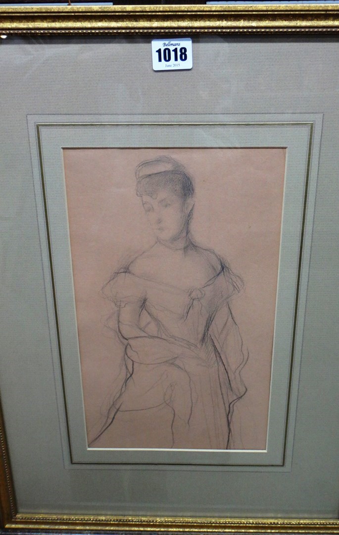 Appraisal: Philip Alexius de Laszlo - Portrait sketch of Princess Charlotte