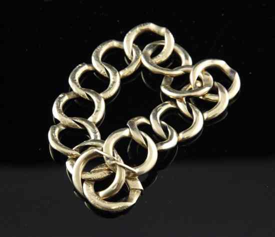 Appraisal: An early 's ct gold circular link bracelet grams Estimate