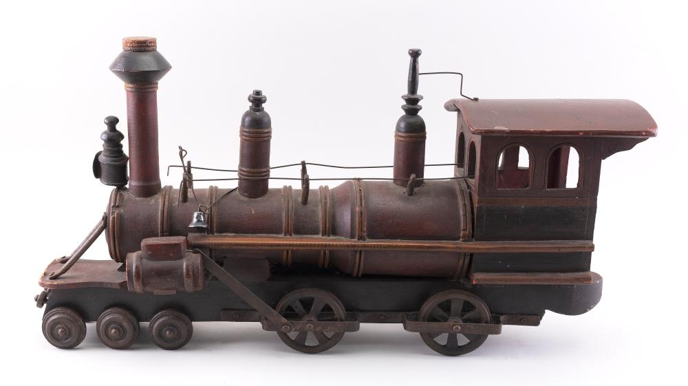 Appraisal: STEAM ENGINE TRAIN MODEL MID- TH CENTURY LENGTH STEAM ENGINE