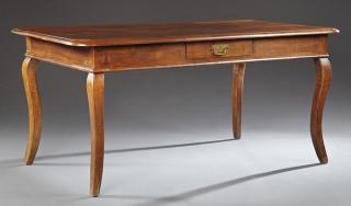 Appraisal: French Louis Philippe Carved Walnut Kitchen Table th c the