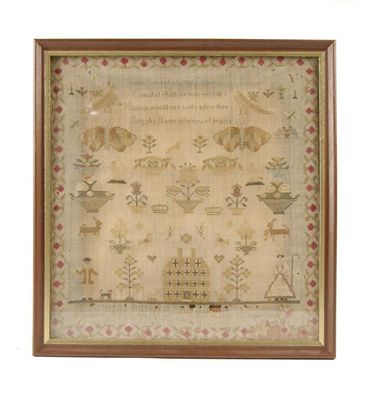 Appraisal: A Victorian sampler by Elizabeth Morris March th worked a