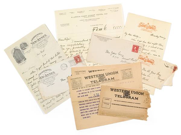 Appraisal: GREY ZANE ARCHIVE OF LETTERS TO HIS WIFE - Autograph