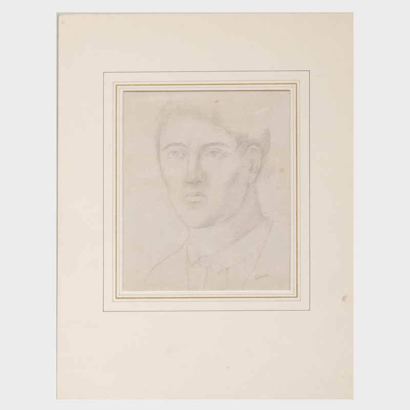 Appraisal: OTHON COUBINE - SELF PORTRAIT Pencil on paper signed 'Coubine'