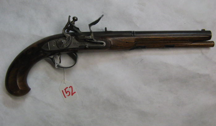 Appraisal: S P ALEXANDER CUSTOM MADE BLACK POWDER FLINTLOCK PISTOL caliber