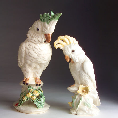 Appraisal: Two STANGL Cockatoo figures and Chips to crown of larger