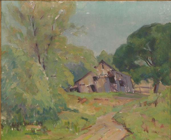 Appraisal: Elise A Williams American th century an old barn in