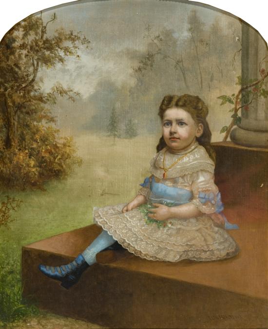 Appraisal: Whitlock William Am th century c Young girl seated in