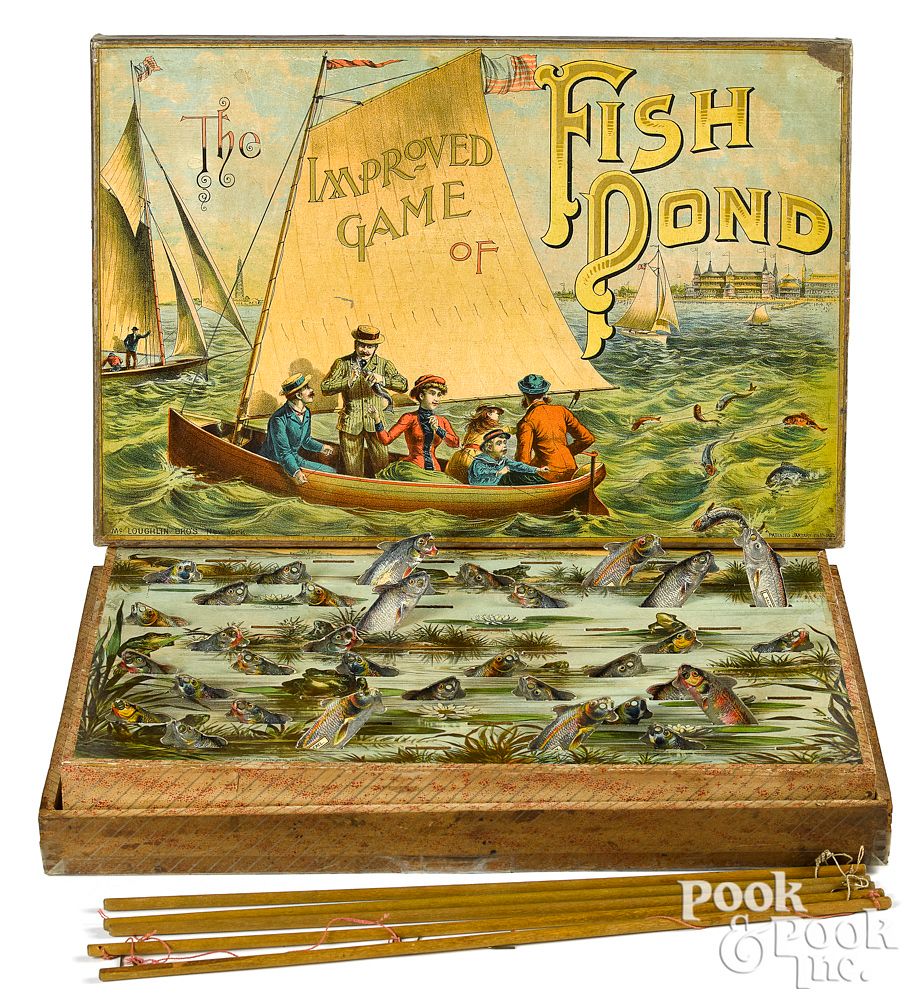 Appraisal: McLoughlin Bros Improved Game of Fish Pond McLoughlin Bros Improved