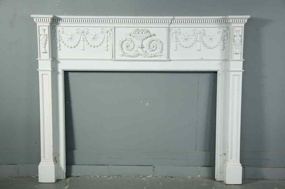 Appraisal: MANTEL - 's replica of a fine Federal period fireplace