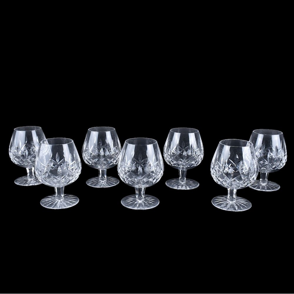 Appraisal: Seven Waterford Crystal Lismore Brandy Glasses Set of Seven Waterford