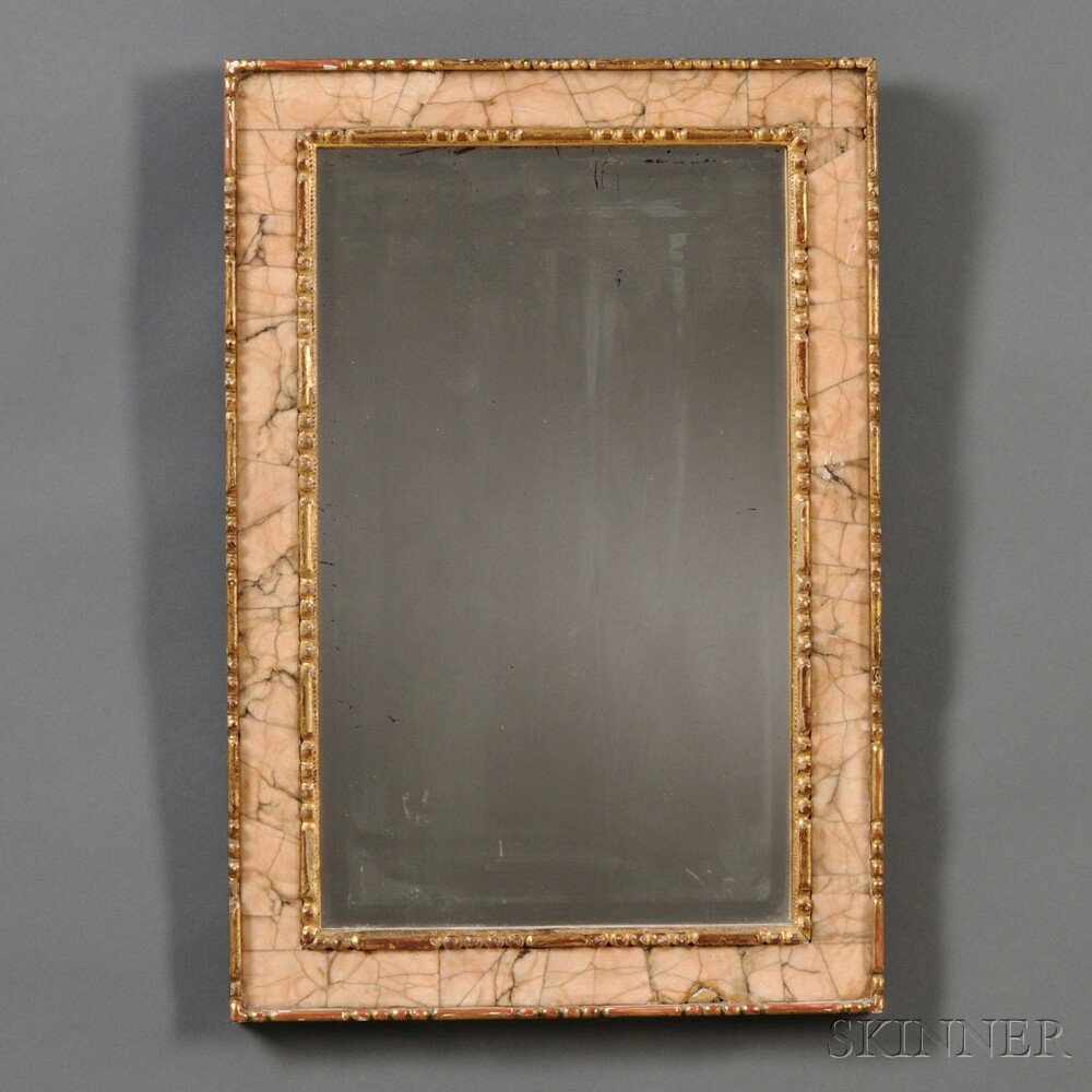 Appraisal: Neoclassical Pink Marble and Gilt-gesso Framed Bilbao Mirror northwestern Spain