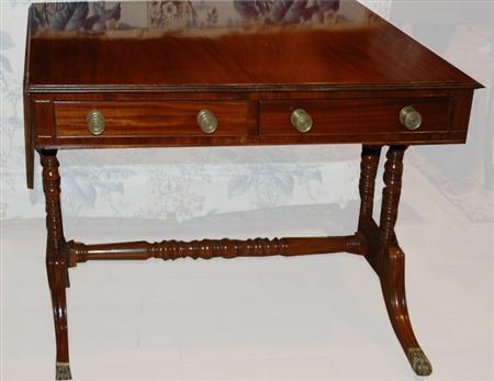 Appraisal: Regency Style Mahogany Sofa Table Estimate nbsp nbsp nbsp -