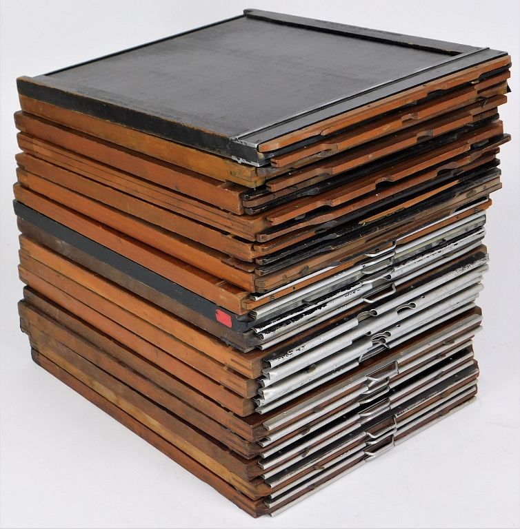 Appraisal: Lot of x Wood Film Holders Lot of x wood