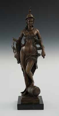 Appraisal: After Louis-Ernest Barrias Diana Artemis the Huntress Bronze with warm