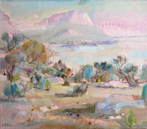 Appraisal: Artist Ve a Mladen Croatia born Title Predveernje Ozraje Landscape