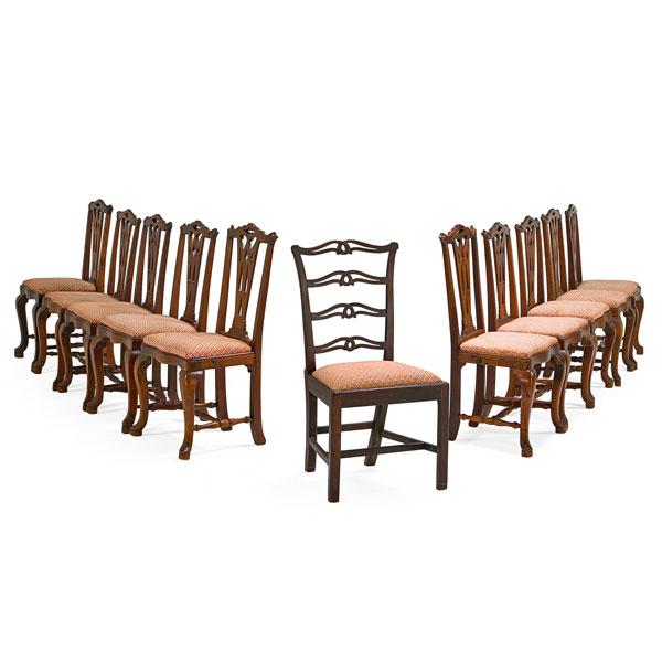 Appraisal: SET OF TEN GEORGE II DINING CHAIRS Condition Report