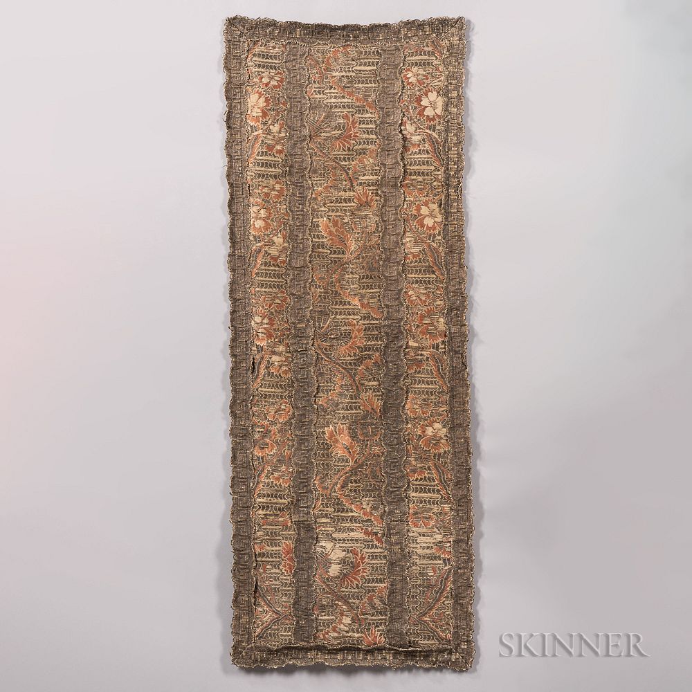 Appraisal: Brocade Panel Brocade Panel probably France early th century in