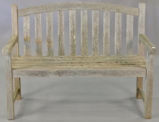 Appraisal: Teak bench wd in Teak bench wd in