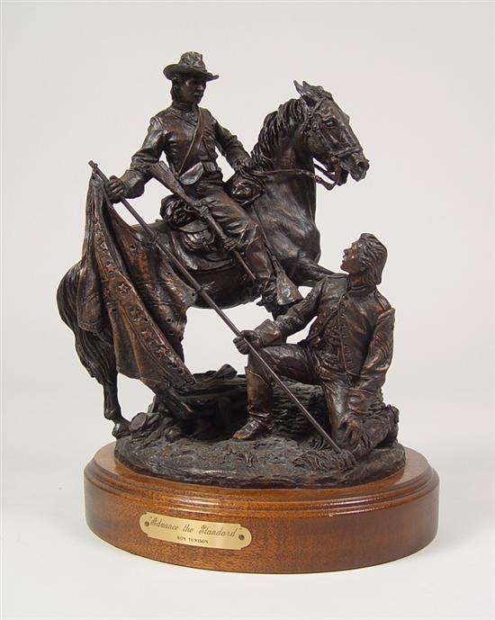 Appraisal: Cold Cast Bronze Civil War Sculpture By Ron Tunison Advance