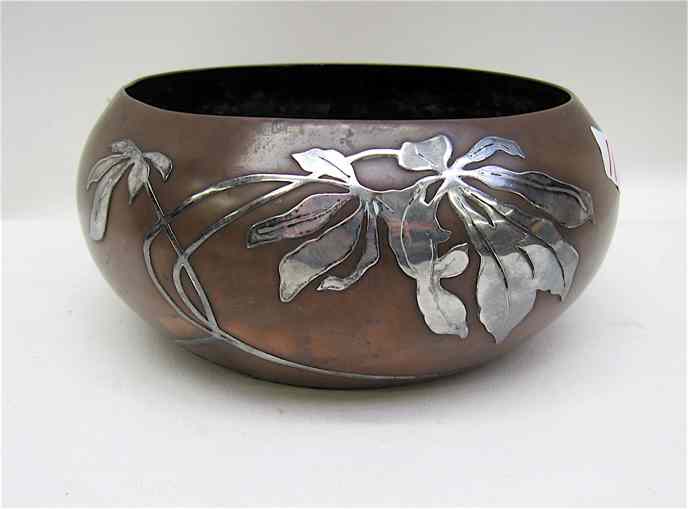 Appraisal: HEINTZ STERLING SILVER ON COPPER BOWL Heintz Art Metal Shop