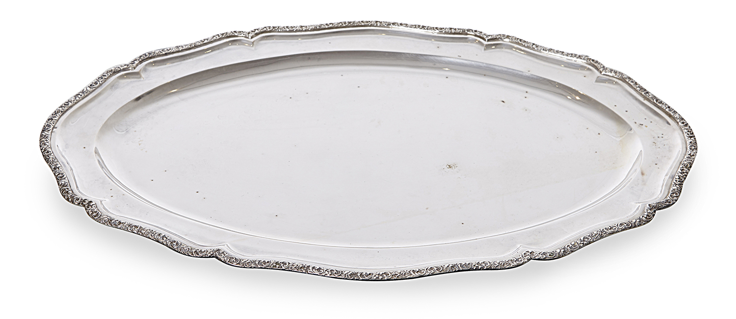 Appraisal: A LARGE AND IMPRESSIVE AUSTRO HUNGARIAN ART DECO SILVER TRAY