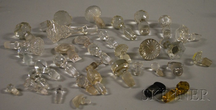 Appraisal: Collection of Glass Decanter and Cruet Stoppers approx total