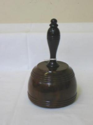 Appraisal: A TREEN CEREMONIAL MALLET with ribbed banded and turned baluster