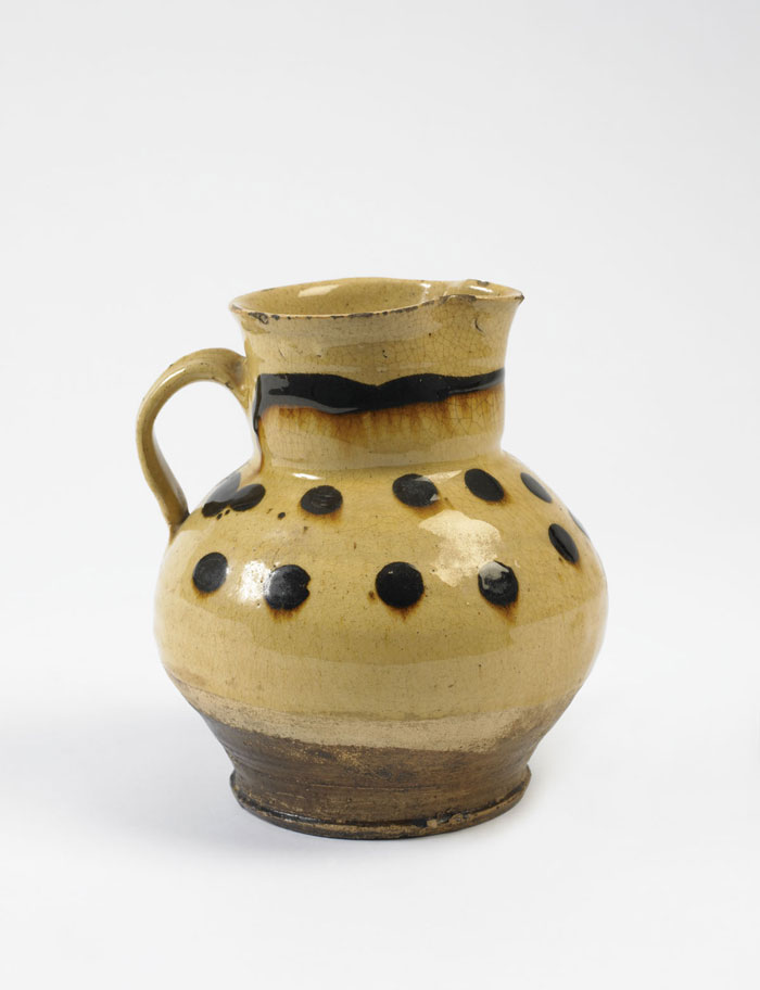 Appraisal: FINE DOT DECORATED SLIPWARE PITCHER PROBABLY ENGLISH EIGHTEENTH CENTURY With