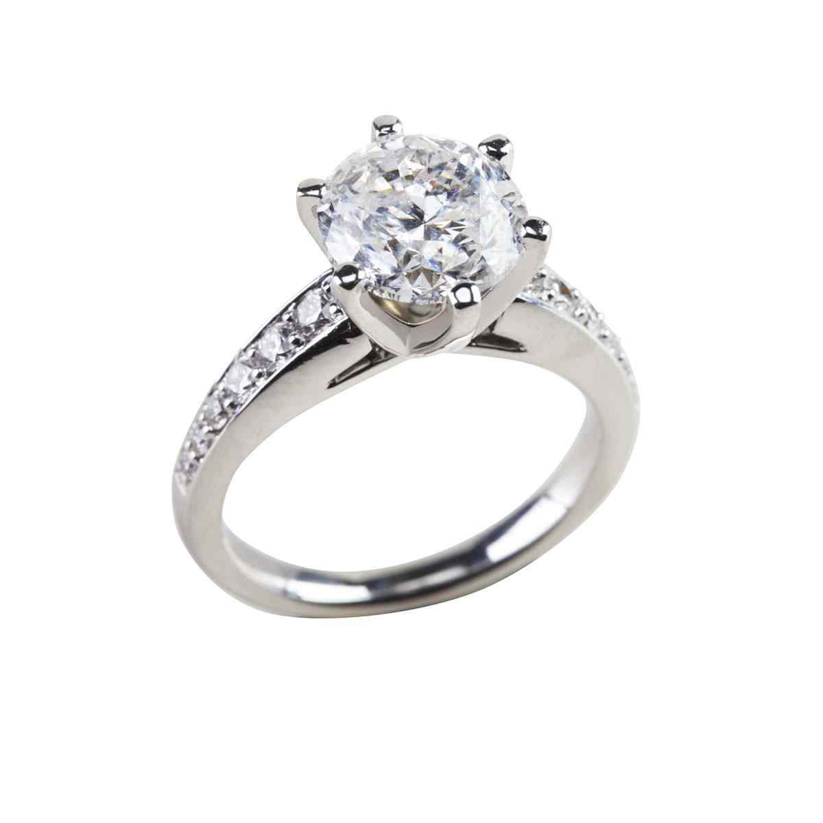 Appraisal: k White Gold Ring set with a brilliant cut diamond