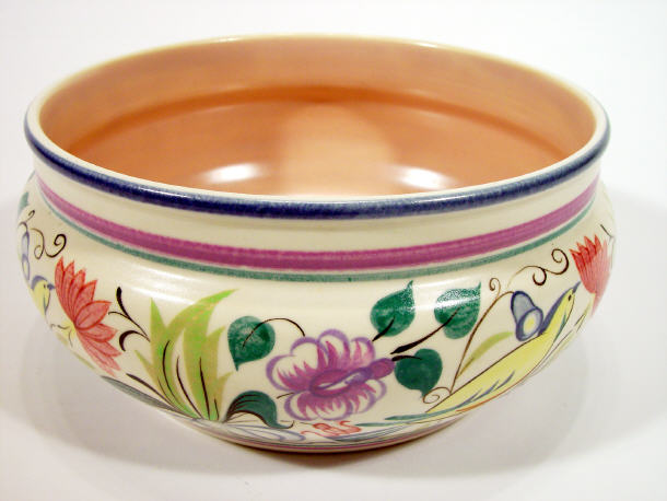 Appraisal: Poole pottery bowl hand painted with a band of yellow