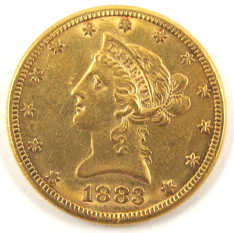 Appraisal: U S TEN DOLLAR GOLD COIN Liberty head type -P