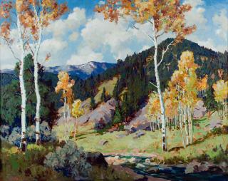 Appraisal: Aspens Santa Fe Canyon by Fremont Ellis Fremont Ellis -