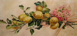 Appraisal: European School mid th Century- still life of lemons and