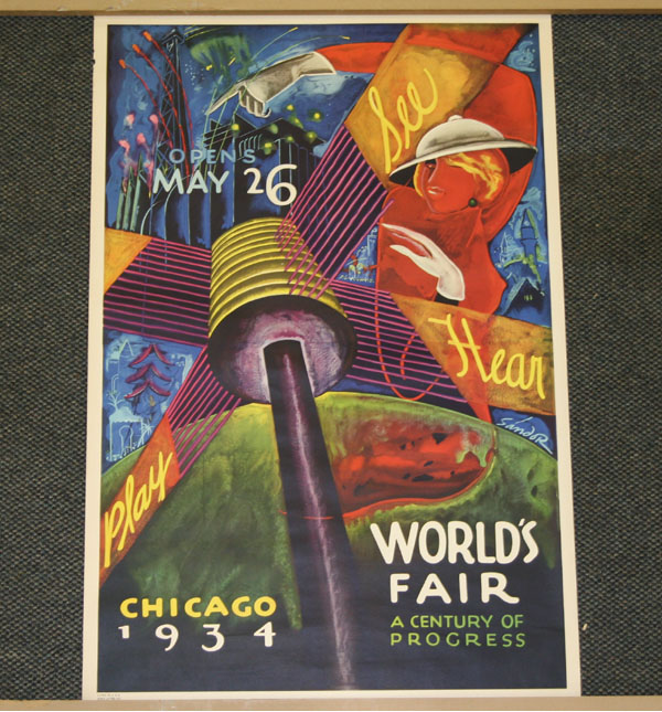 Appraisal: Sandor Chicago World's Fair Century of Progress vintage travel poster