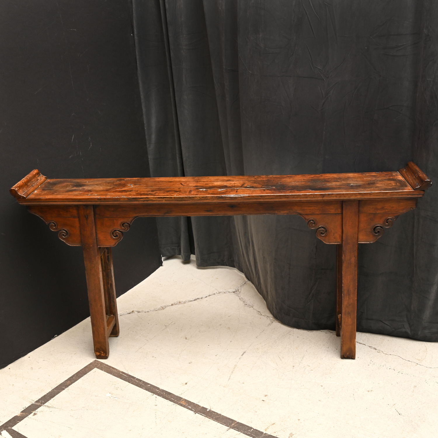 Appraisal: NICE CHINESE CARVED WOOD CEREMONIAL TABLE Likely th c h