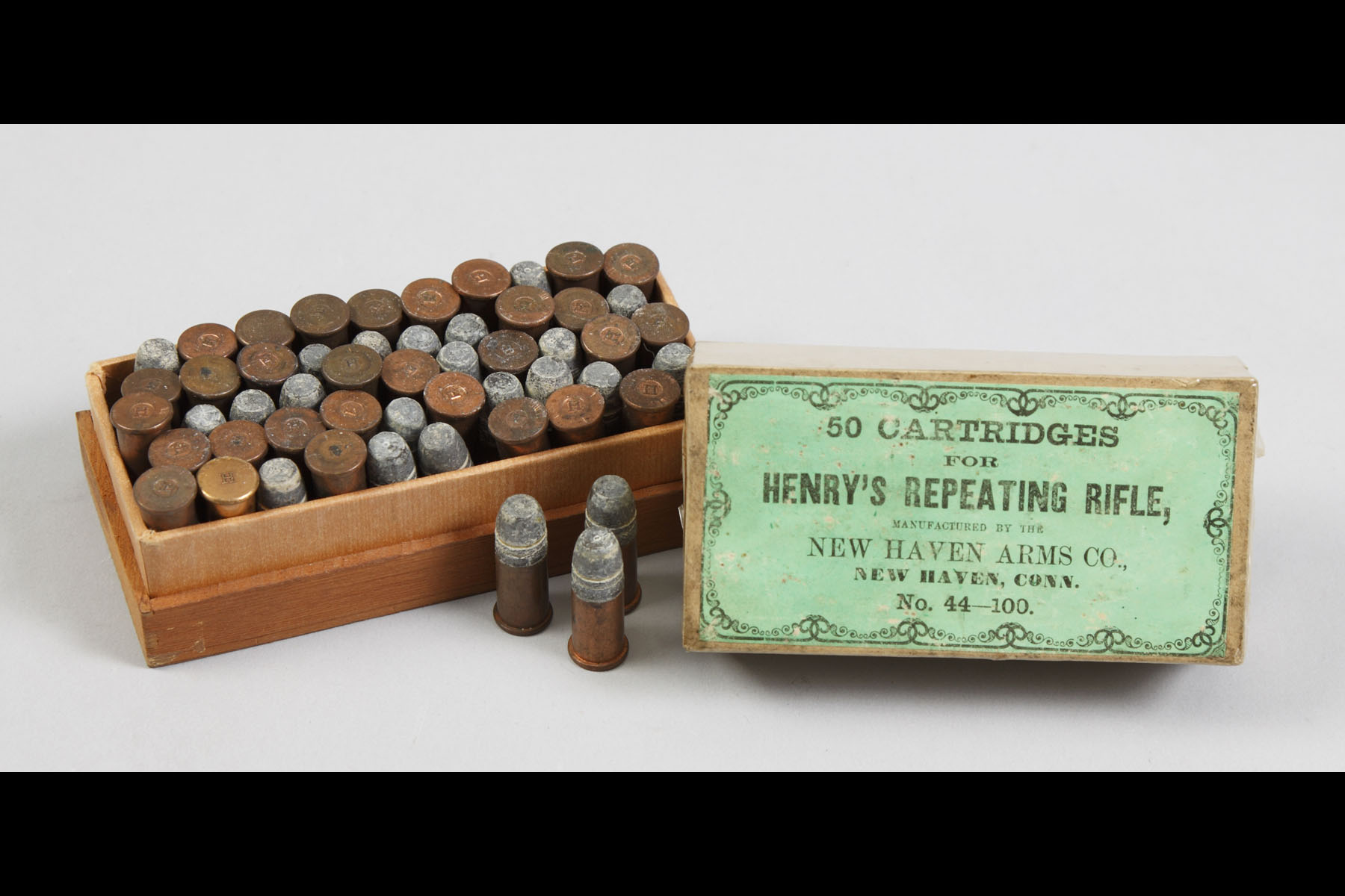 Appraisal: Rounds Henry's Repeating Rifle New Haven Arms Co Ammunition w