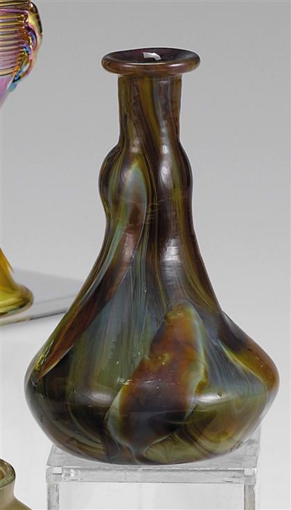 Appraisal: Art glass small vase possibly tiffany With a flaring neck